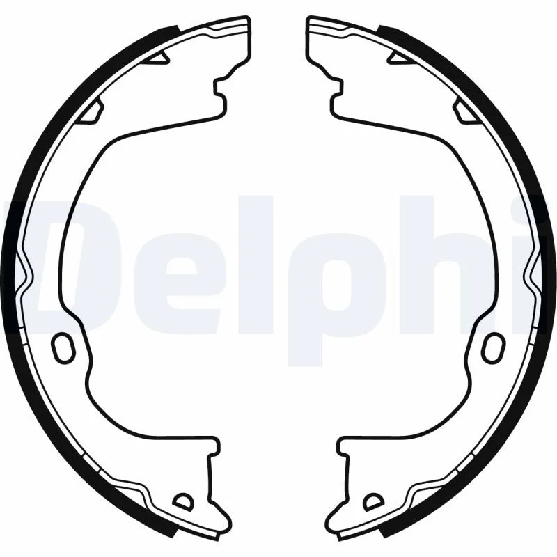 Conjunto de sapatas de travão, travão de estacionamento DELPHI LS2055