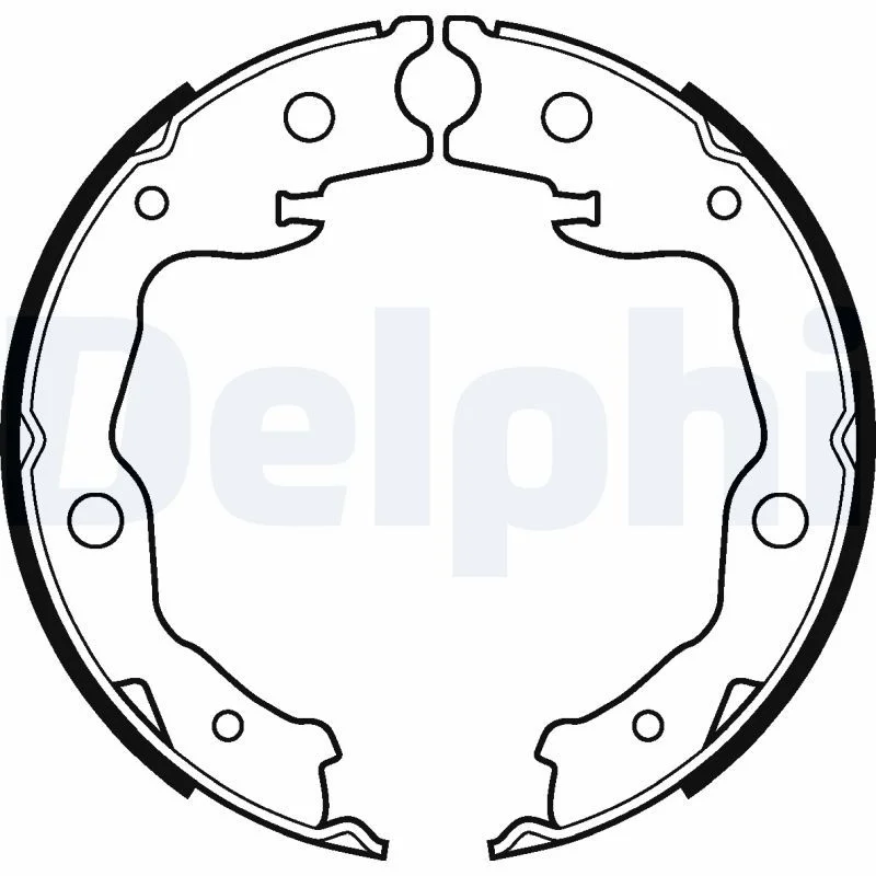 Conjunto de sapatas de travão, travão de estacionamento DELPHI LS2116