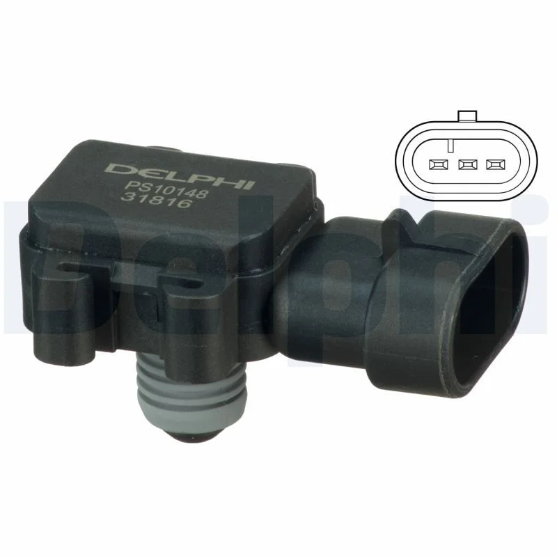 Sensor, pressão do turbo DELPHI PS10148