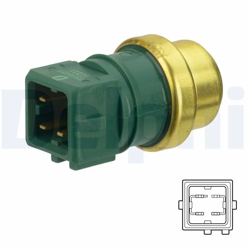 Sensor, temperatura do líquido de refrigeração DELPHI TS10487