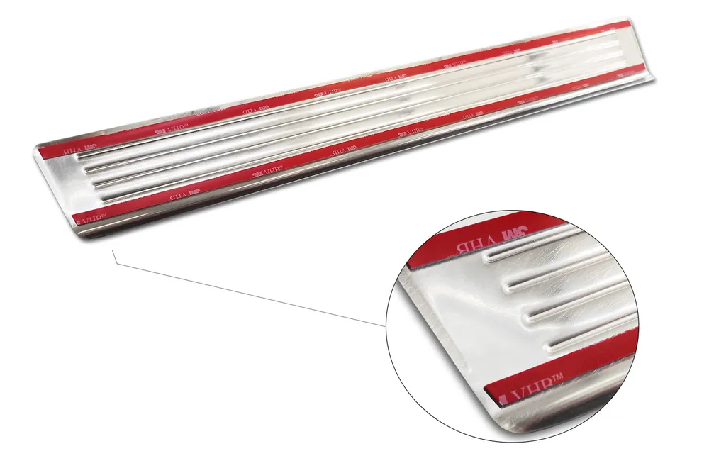 Door Sills Lines (2 Pcs) RENAULT EXPRESS Van furgon 4D 2021-> (silver satine) AVISA 2/18036