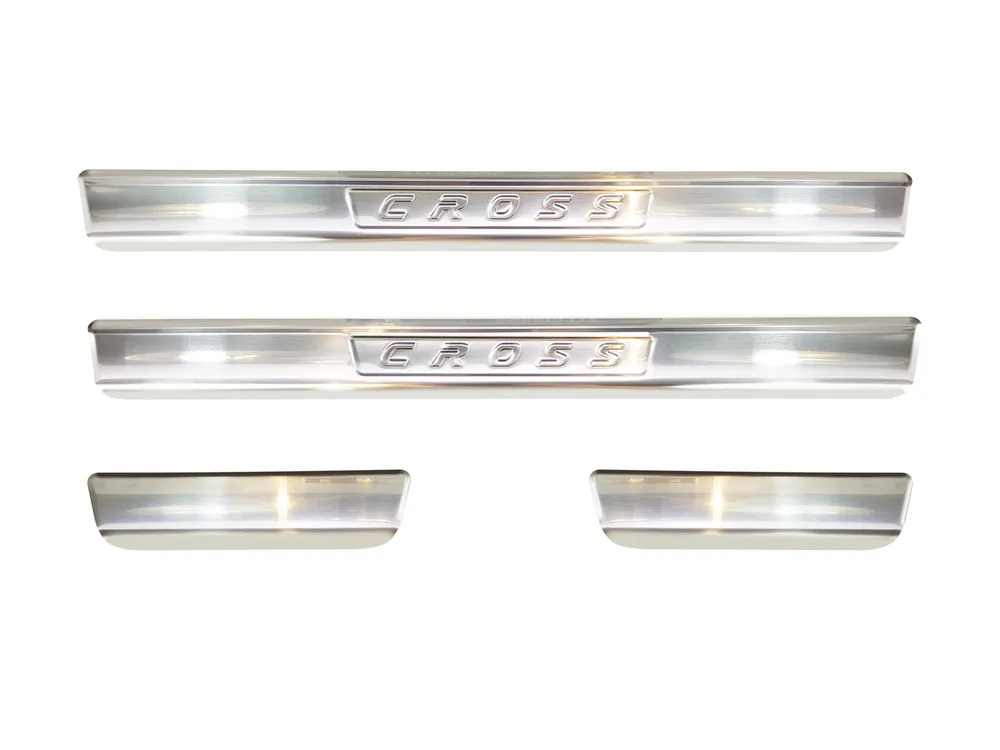 Slenksčių apsaugos VOLKSWAGEN T-Cross 2018->2024, FL 2024-> (4 vnt.) (sidabrinis satinas) AVISA 2/22238