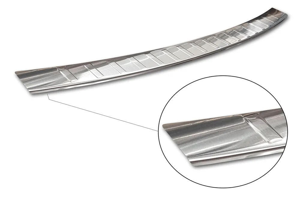 Rear bumper protector BMW X5 F15 2013-2018 (silver satine) AVISA 2/35083