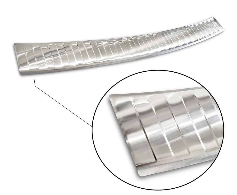 Rear bumper protector PORSCHE CAYENNEII (92A) 2010-2014 (silver satine) AVISA 2/35183