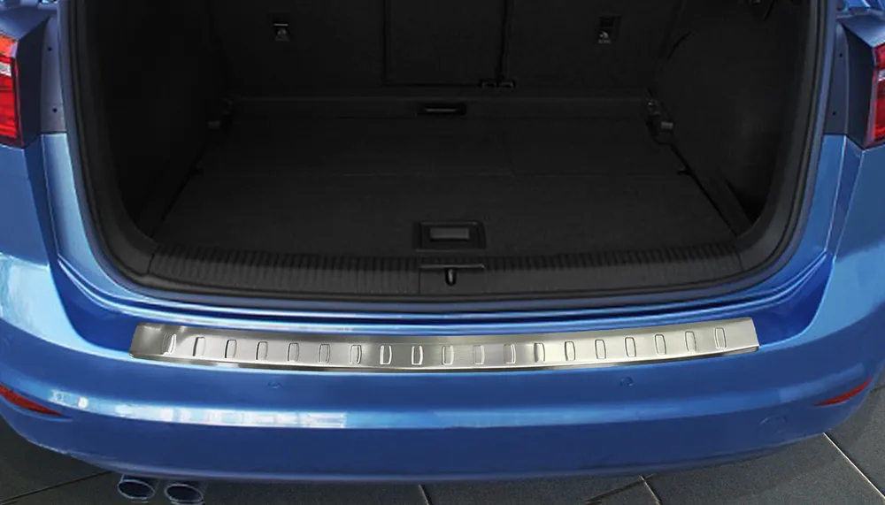 Rear bumper protector VOLKSWAGEN GOLF PLUS VI 5d 2009- 11.2012 (silver satine) AVISA 2/35389