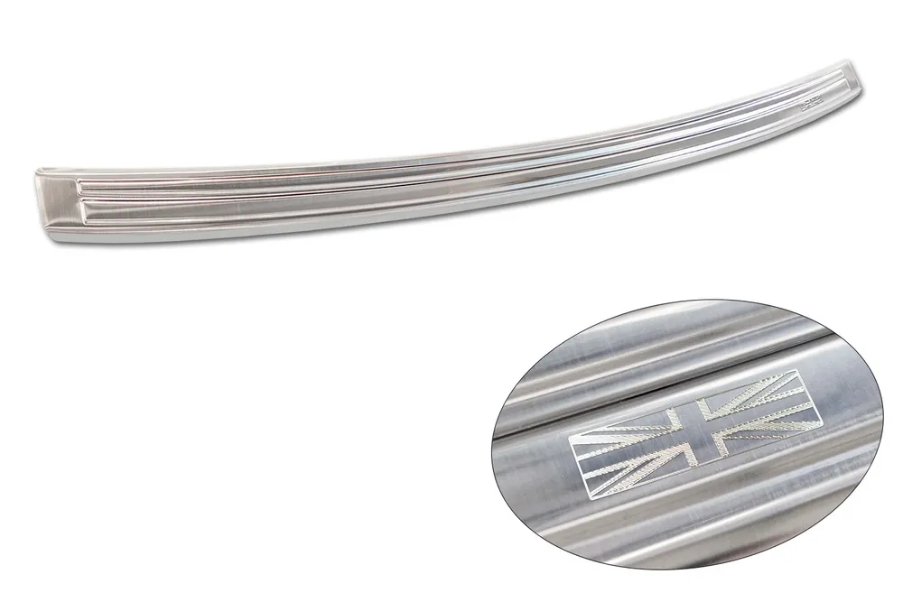 Galinio buferio apsauga MG ZS FL.2019-2024 / MG ZS EV FL.2021-2024 (engrave British flag) (sidabrinis satinas) AVISA 2/35573