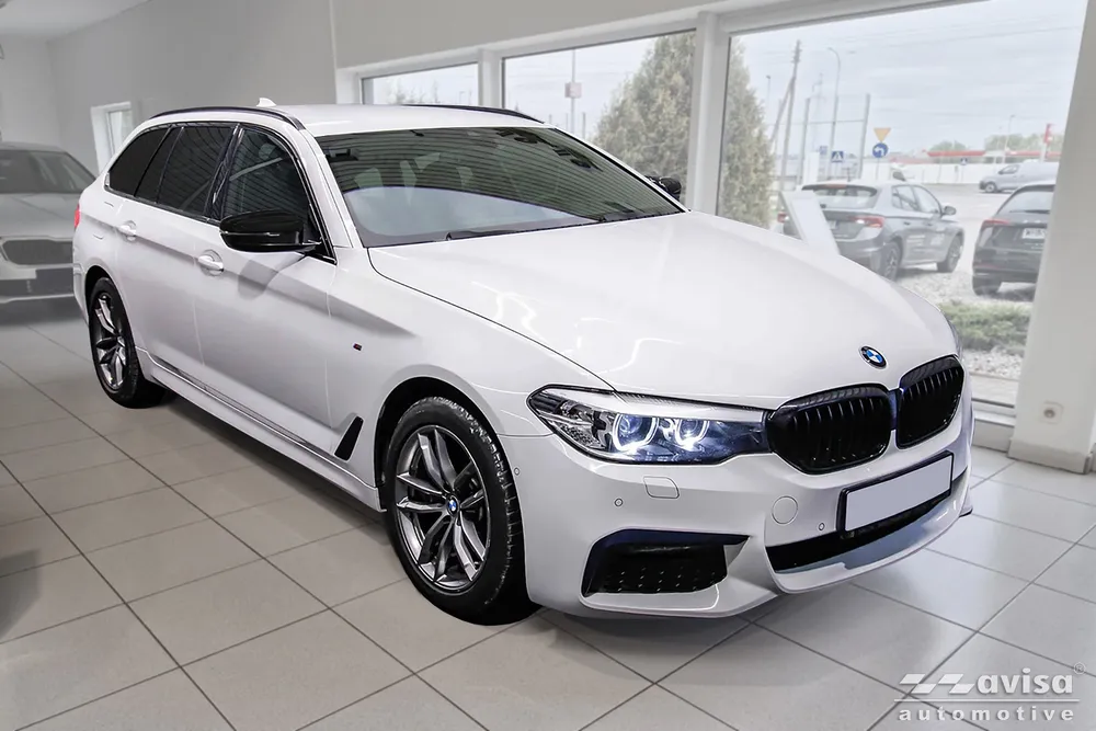 Rear bumper protector BMW 5 VII Touring G31 M-Pakiet FL 2020-2024 (silver) AVISA 2/35925