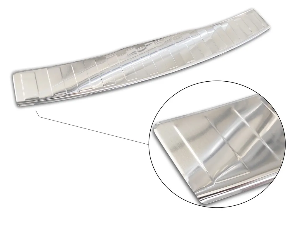 Rear bumper protector RENAULT GRAND SCENIC III minivan 2009-2013, FL2013-2016 (silver satine) AVISA 2/35944