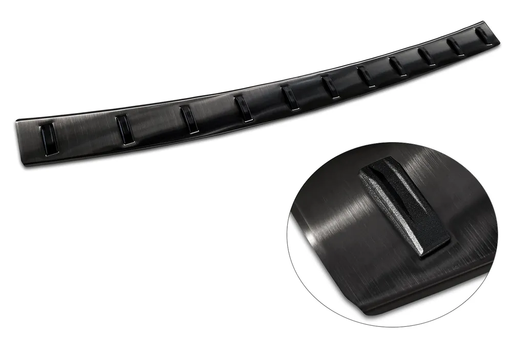 Rear bumper protector VOLKSWAGEN TRANSPORTER T5 Multivan/Caravelle 2003-2012; FL2012-2015 (fits ONLY to the version with trunk opening upwards/ tailgate (black) AVISA 2/54026