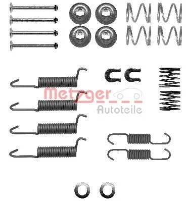 Kit de acessórios, sapatas do travão de estacionamento METZGER 105-0016