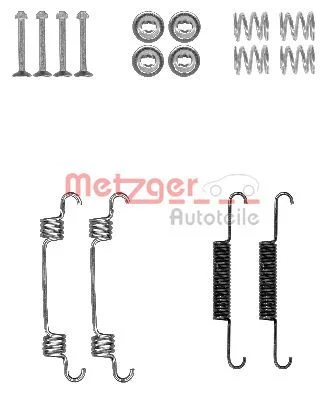 Kit de acessórios, sapatas do travão de estacionamento METZGER 105-0887