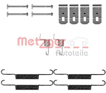 Kit de acessórios, sapatas do travão de estacionamento METZGER 105-0895