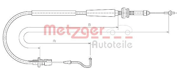 Cabo do acelerador METZGER 11.0637