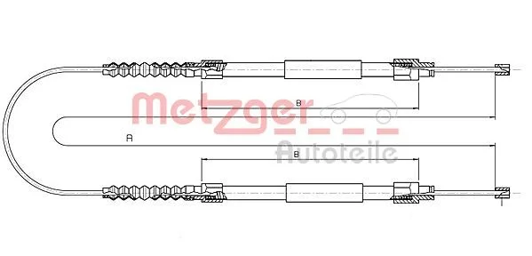 Cable Pull, parking brake METZGER 1171.11