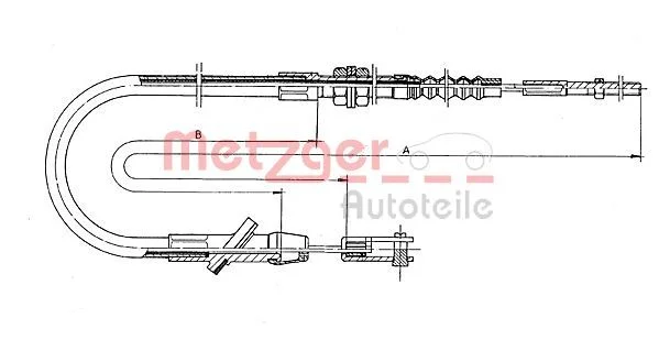 Cable Pull, clutch control METZGER 18.600