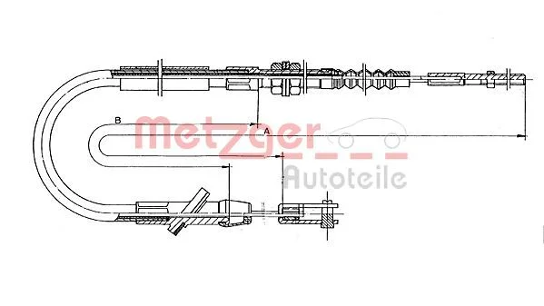 Cable Pull, clutch control METZGER 18.601