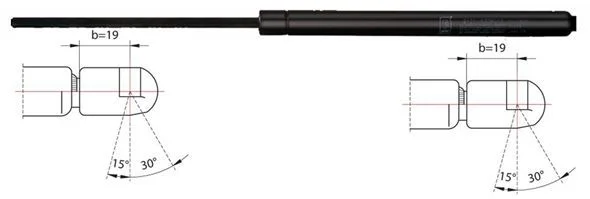 Gas Spring, bonnet METZGER 2110236