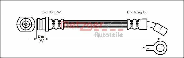 Tubo de Travão METZGER 4110072