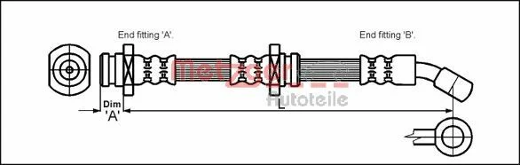 Tubo de Travão METZGER 4110081