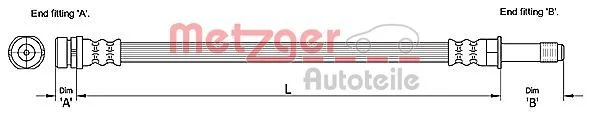 Tubo de Travão METZGER 4110231
