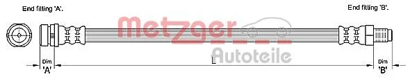 Tubo de Travão METZGER 4110238
