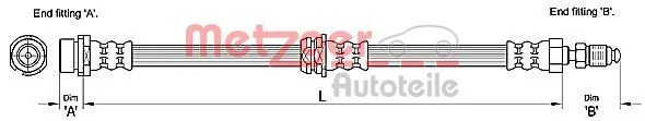 Brake Hose METZGER 4110240