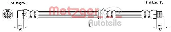 Brake Hose METZGER 4110269