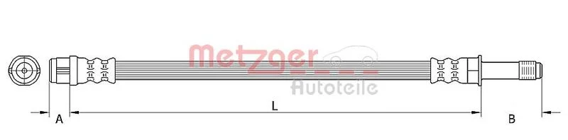 Tubo de Travão METZGER 4110442