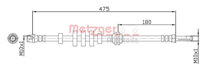 Tubo de Travão METZGER 4110447