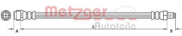 Brake Hose METZGER 4110922