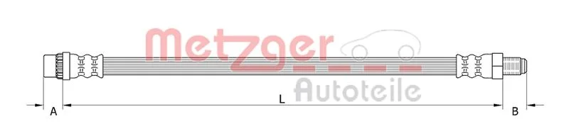Tubo de Travão METZGER 4110933