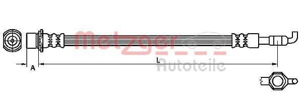 Tubo de Travão METZGER 4110971