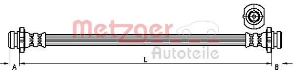 Tubo de Travão METZGER 4111272