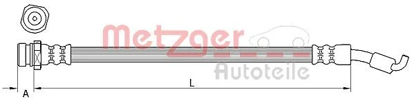 Brake Hose METZGER 4111441