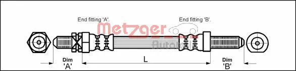 Tubo de Travão METZGER 4112102