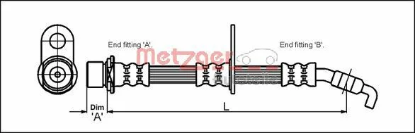 Tubo de Travão METZGER 4112199