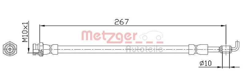 Tubo de Travão METZGER 4112230