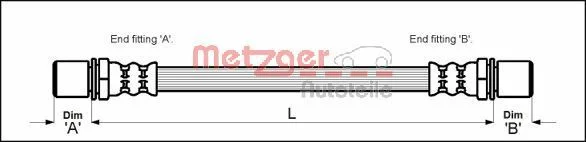 Tubo de Travão METZGER 4113667