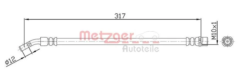 Tubo de Travão METZGER 4113680