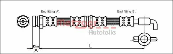 Tubo de Travão METZGER 4114780
