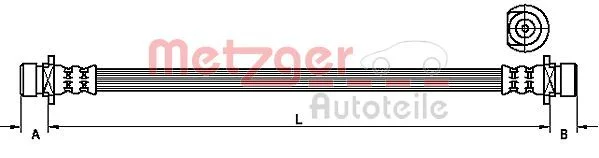 Tubo de Travão METZGER 4115161