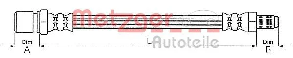 Brake Hose METZGER 4118505