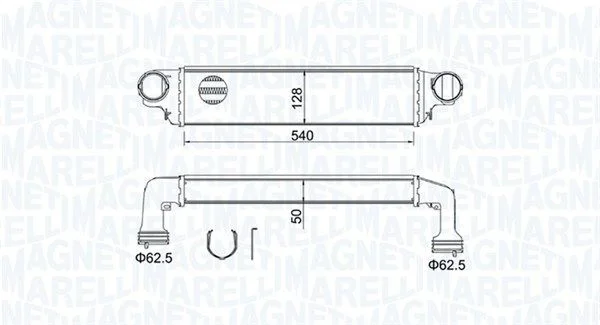 Charge Air Cooler MAGNETI MARELLI 351319204890