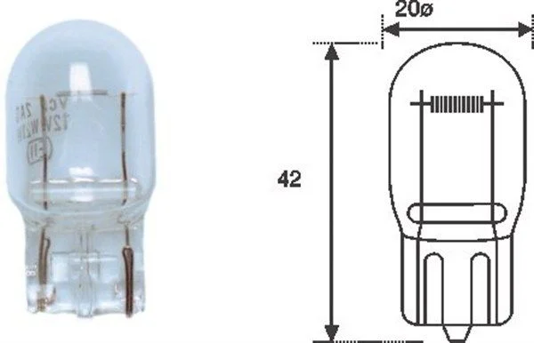 Bulb, tail light MAGNETI MARELLI 002052200000