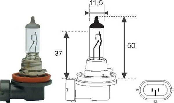 Lâmpada, farol de busca MAGNETI MARELLI 002549100000