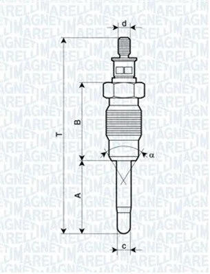 Vela de Incandescência MAGNETI MARELLI 062900016304