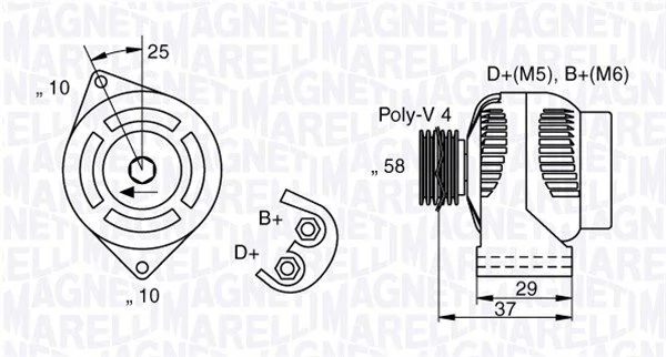 Alternador MAGNETI MARELLI 063341658010