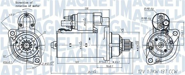 Starter MAGNETI MARELLI 063721508010