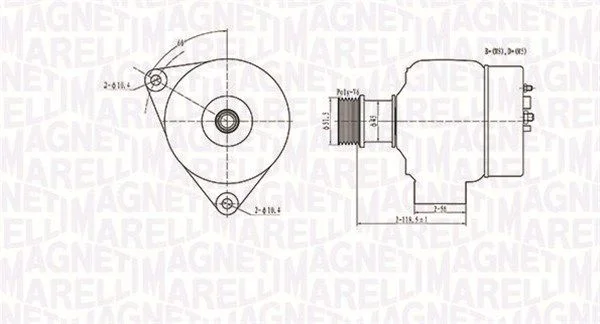 Alternador MAGNETI MARELLI 063731138010