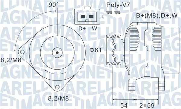Alternador MAGNETI MARELLI 063731143010